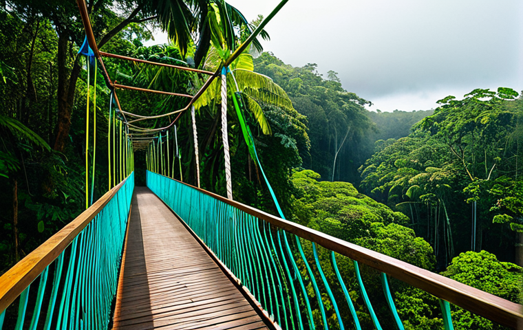 가이아나 야생동물 보호구역 - **Guyana Canopy Walkway Immersion:**
"A breathtaking panoramic view from a swaying suspension br...